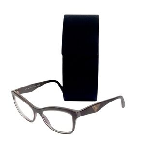 PRADA VPR29R Eyeglasses Frames Brown, 54-17-140- Made In Italy